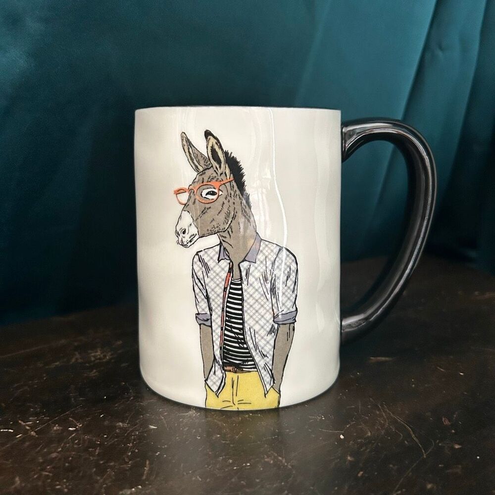 Signature Housewares Inc Hipster Donkey Coffee Mug 17.5 oz